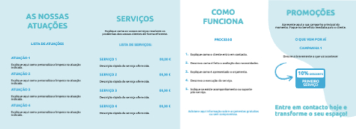 Layout Serviço de limpeza Interior