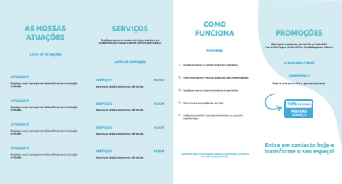 Layout Serviço de limpeza Interior