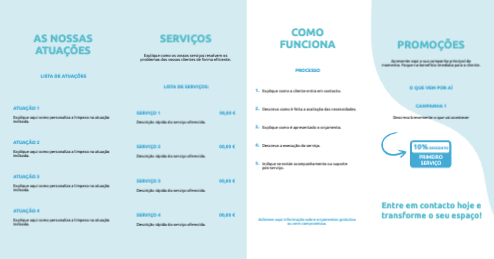 Layout Serviço de limpeza Interior