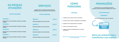 Layout Serviço de limpeza Interior
