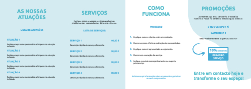 Layout Serviço de limpeza Interior