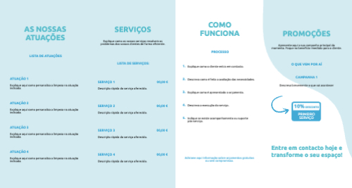 Layout Serviço de limpeza Interior