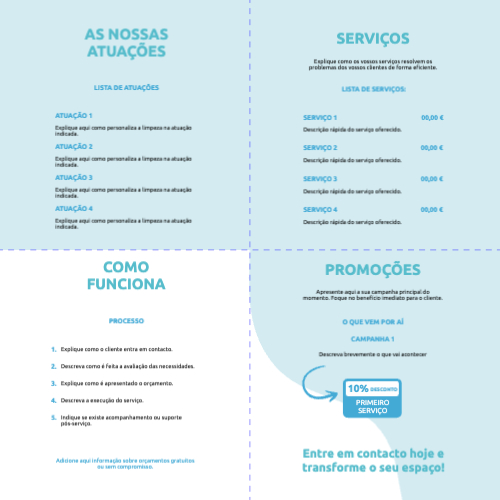 Layout Serviço de limpeza Interior