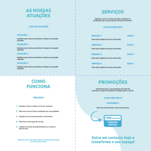 Layout Serviço de limpeza Interior