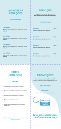 Layout Serviço de limpeza Interior