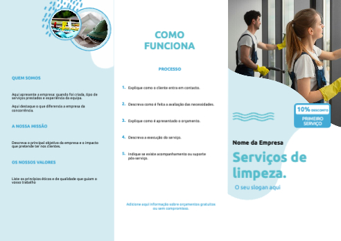 Layout Serviço de limpeza Exterior