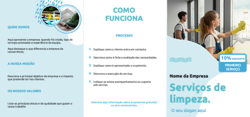 Layout Serviço de limpeza Exterior