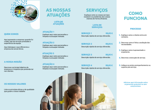 Layout Serviço de limpeza Interior