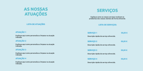 Layout Serviço de limpeza Interior