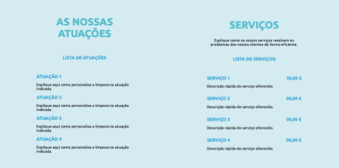 Layout Serviço de limpeza Interior