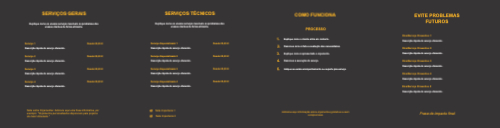 Layout Serviços de manutenção Interior