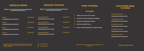 Layout Serviços de manutenção Interior