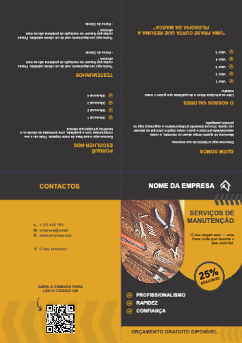 Layout Serviços de manutenção Exterior