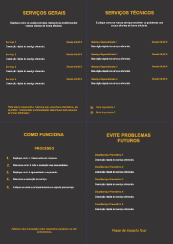 Layout Serviços de manutenção Interior