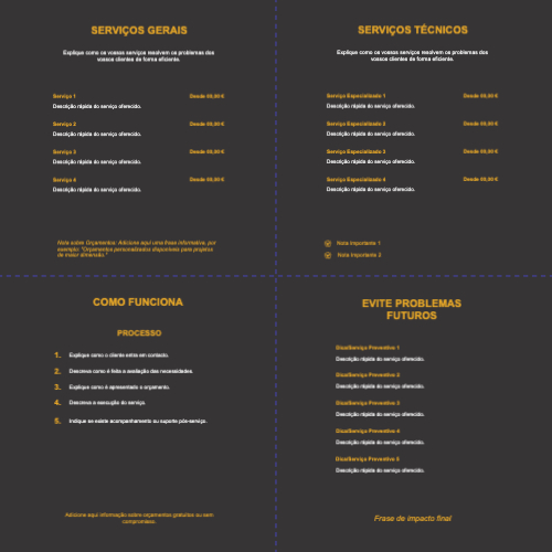 Layout Serviços de manutenção Interior
