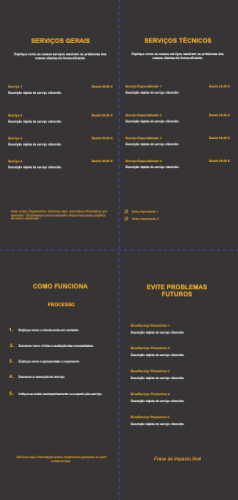 Layout Serviços de manutenção Interior