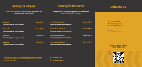 Layout Serviços de manutenção Interior