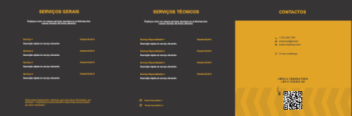 Layout Serviços de manutenção Interior