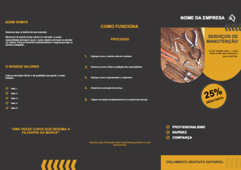 Layout Serviços de manutenção Exterior