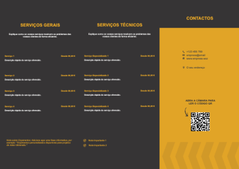 Layout Serviços de manutenção Interior