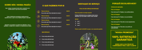 Layout Serviços de jardinagem Interior