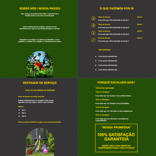 Layout Serviços de jardinagem Interior