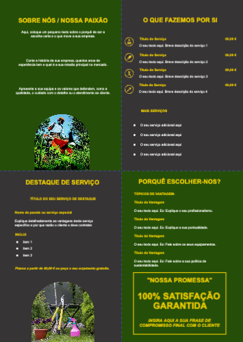Layout Serviços de jardinagem Interior
