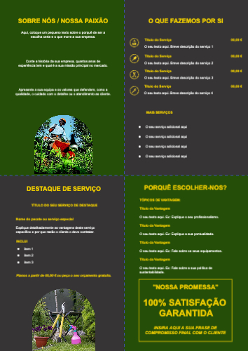 Layout Serviços de jardinagem Interior
