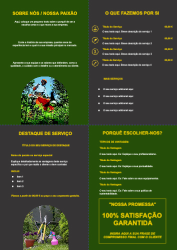 Layout Serviços de jardinagem Interior