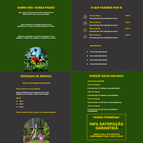 Layout Serviços de jardinagem Interior