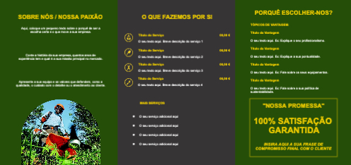 Layout Serviços de jardinagem Interior