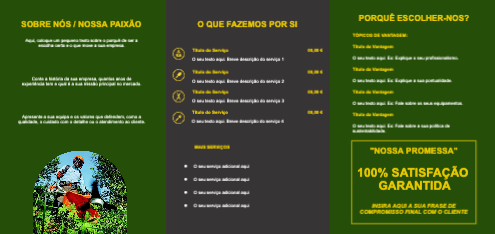 Layout Serviços de jardinagem Interior