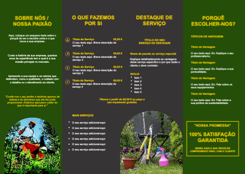 Layout Serviços de jardinagem Interior