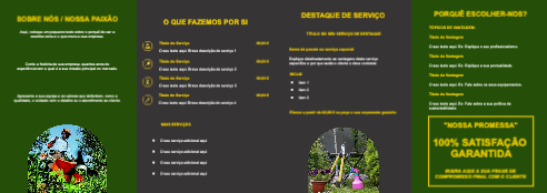 Layout Serviços de jardinagem Interior