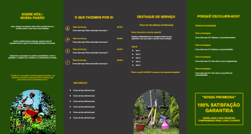 Layout Serviços de jardinagem Interior