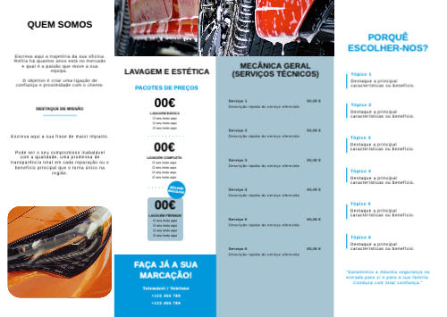 Lavagem e Mecânica Automóvel Interior