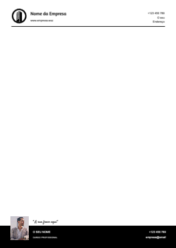 Layout com imagem de profissional