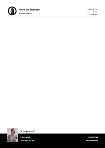 Layout com imagem de profissional