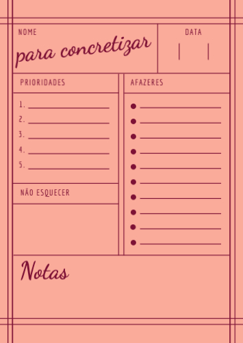 Afazeres e Prioridades Frente