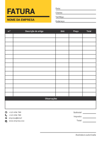 Fatura Frente
