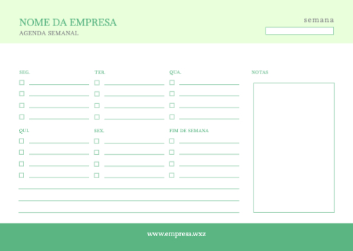 Plano Semanal- Empresarial Frente