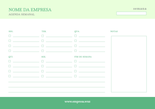 Plano Semanal- Empresarial Frente