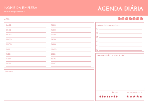 Plano Diário- Empresarial Frente