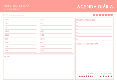 Plano Diário- Empresarial Frente