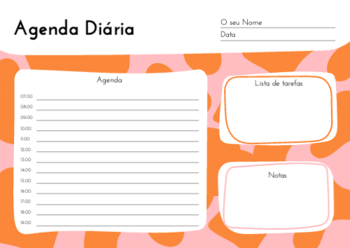 Plano Diário- Abstrato Frente