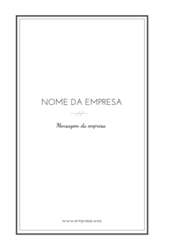 Layout simples Contracapa