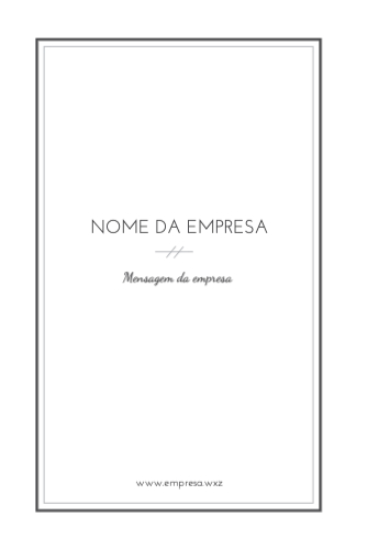 Layout simples Contracapa