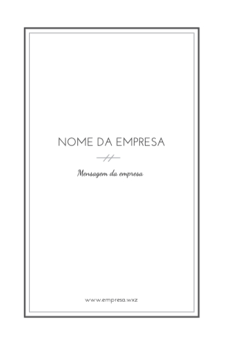 Layout simples Contracapa