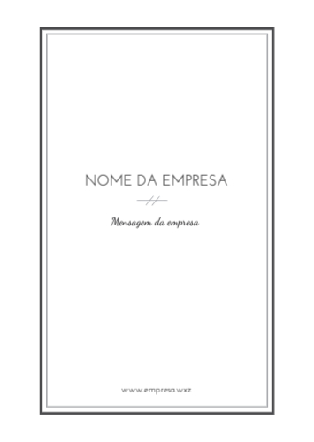 Layout simples Contracapa