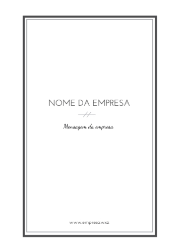 Layout simples Contracapa